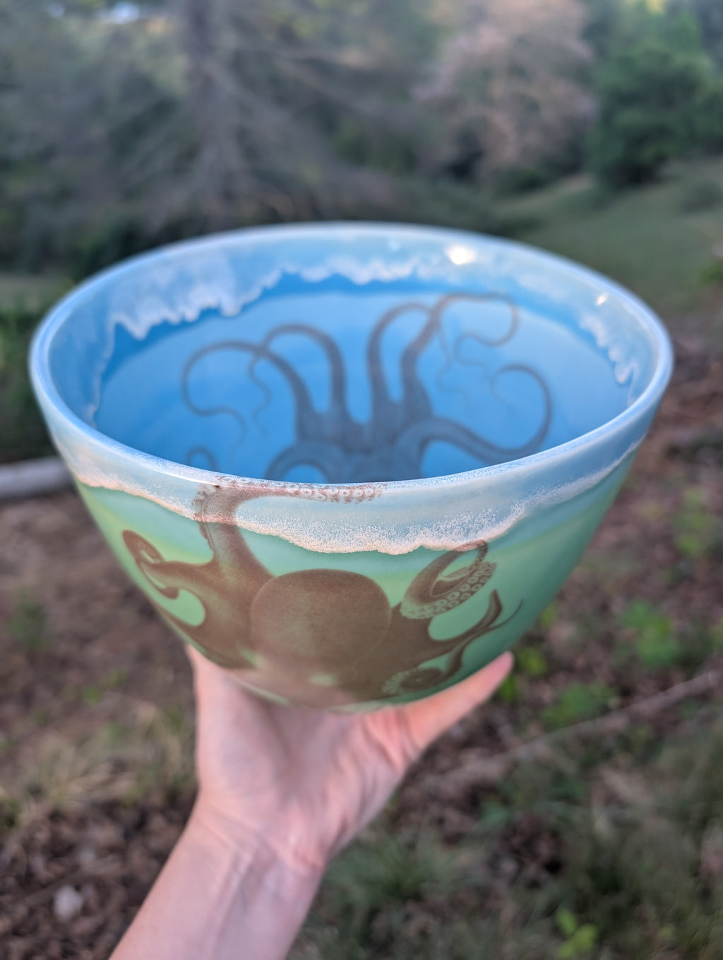 Large Tall Bowl - Octopus (Scientific Illustration)