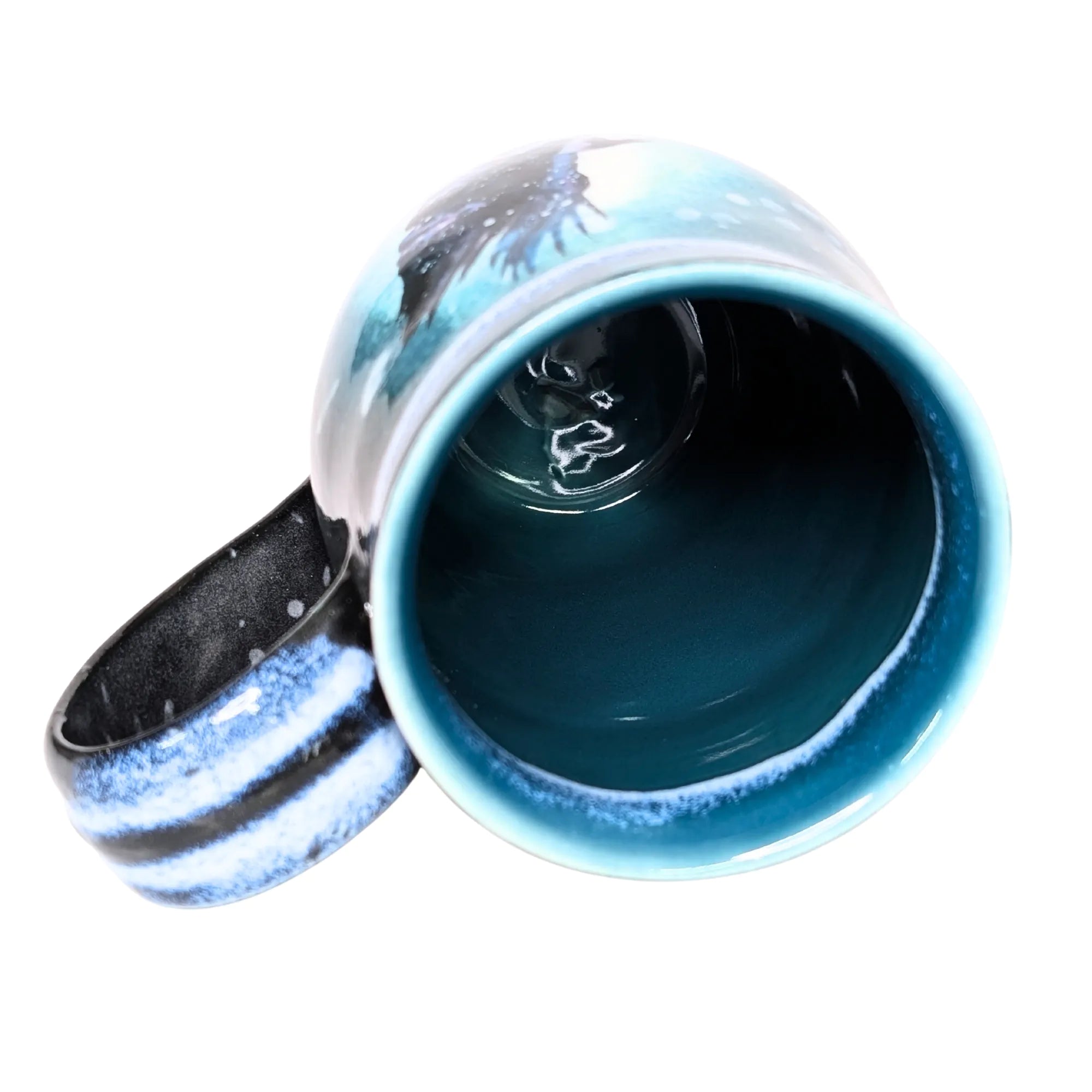 Porcelain Mug - Cosmic Raven (Watercolor)