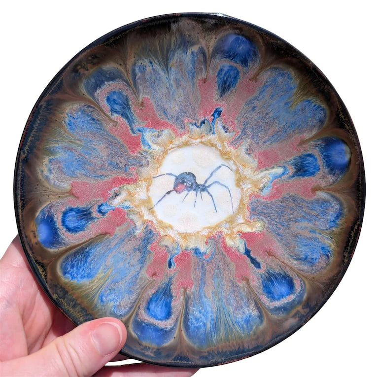 Black Widow Spider, Snack Plate, 6 inch