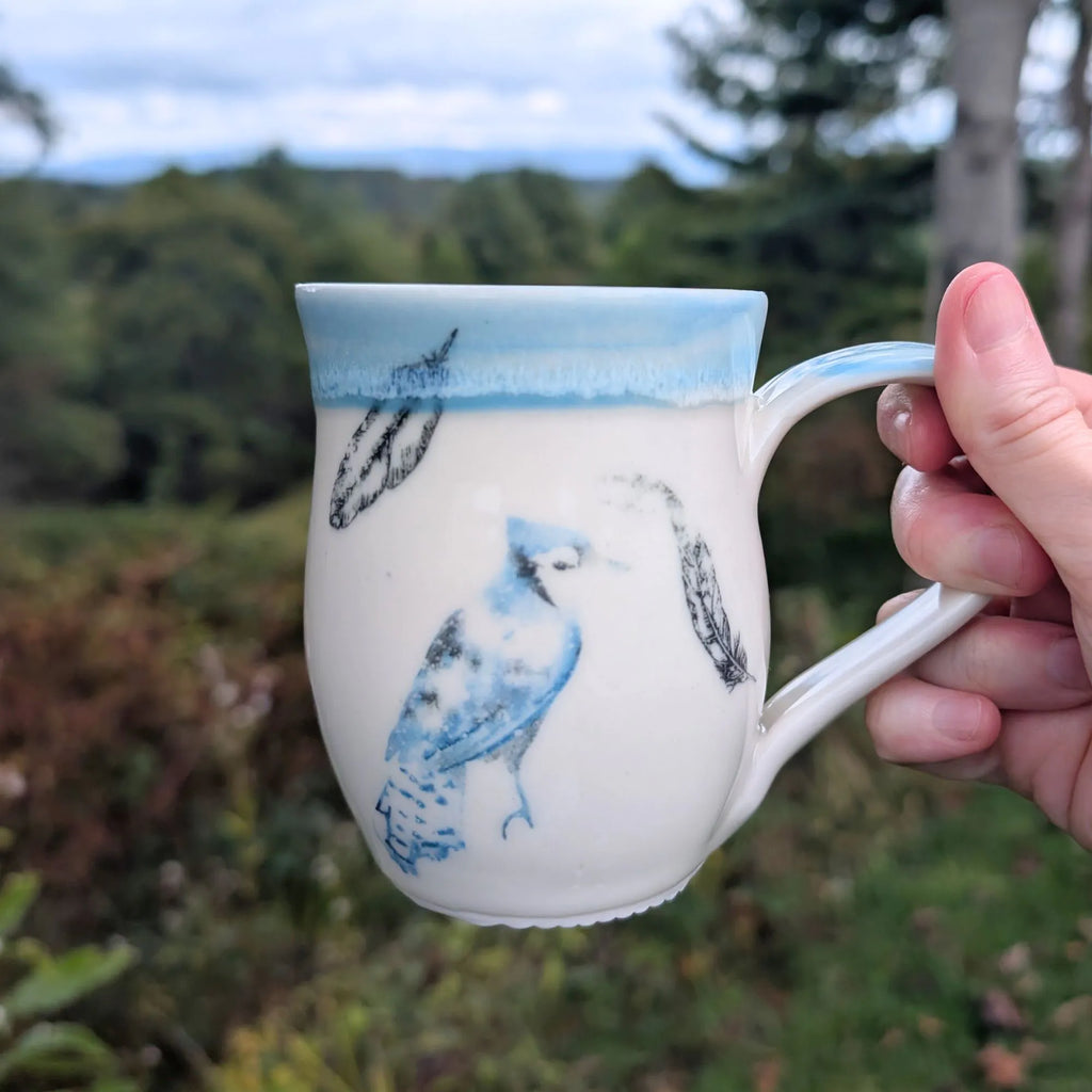 Porcelain Mug - Blue Jay (Watercolor)