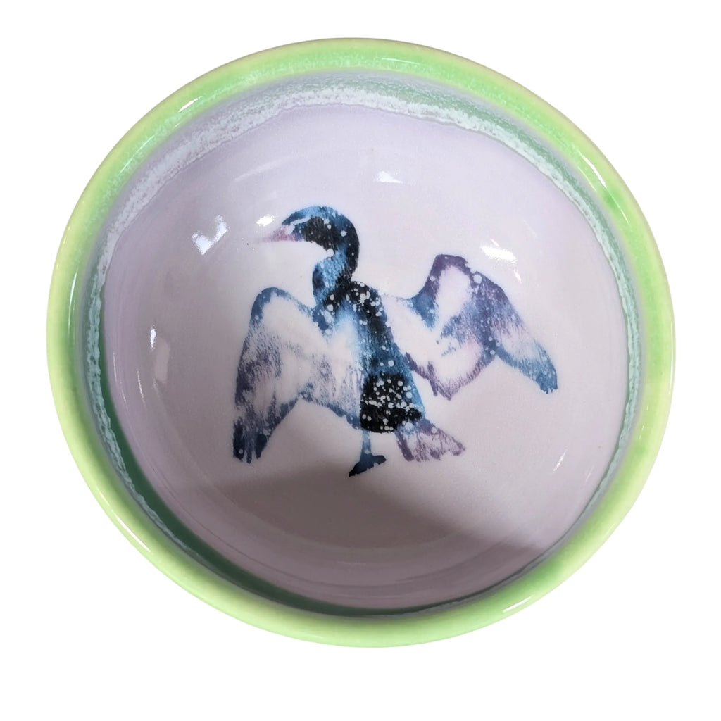 Small Porcelain Bowl - Cormorant (Watercolor)