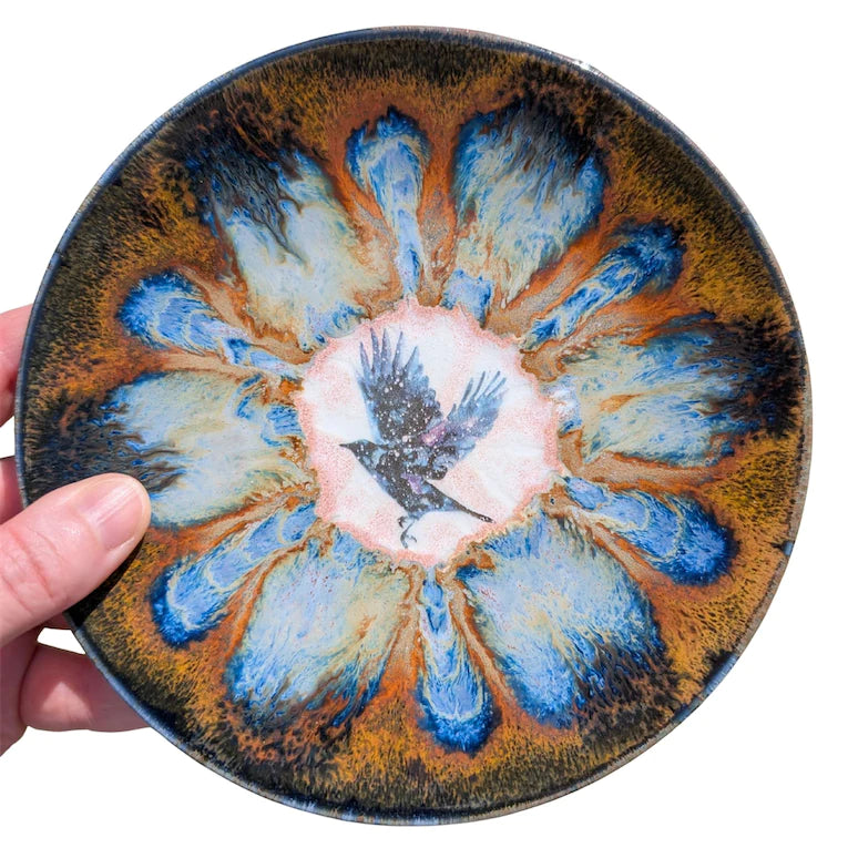 Crow, Snack Plate, 6 inch