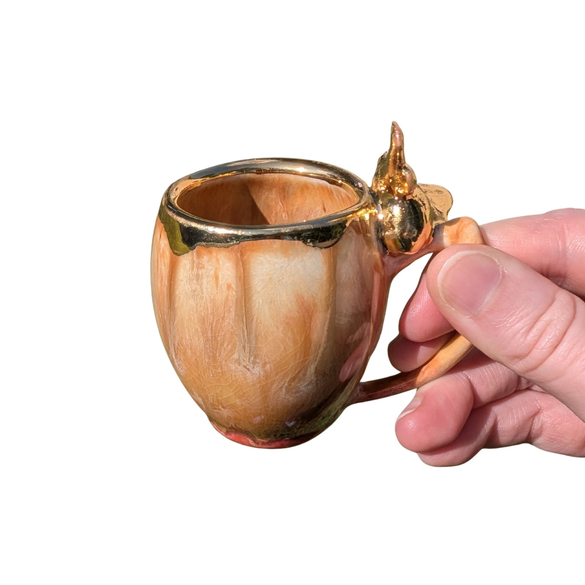 Honeybee espresso mug - Gold Luster 3oz