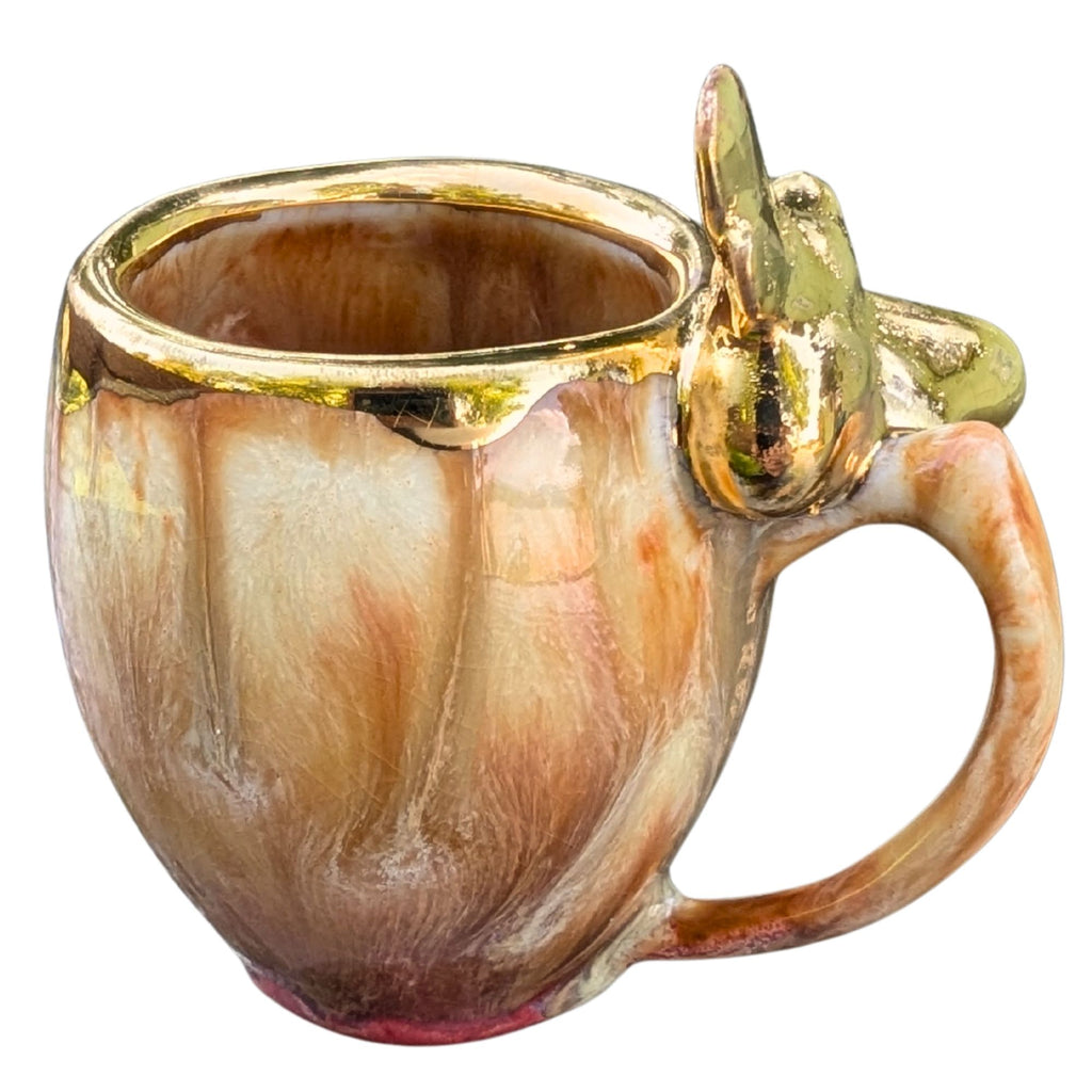 Honeybee espresso mug - Gold Luster 3oz
