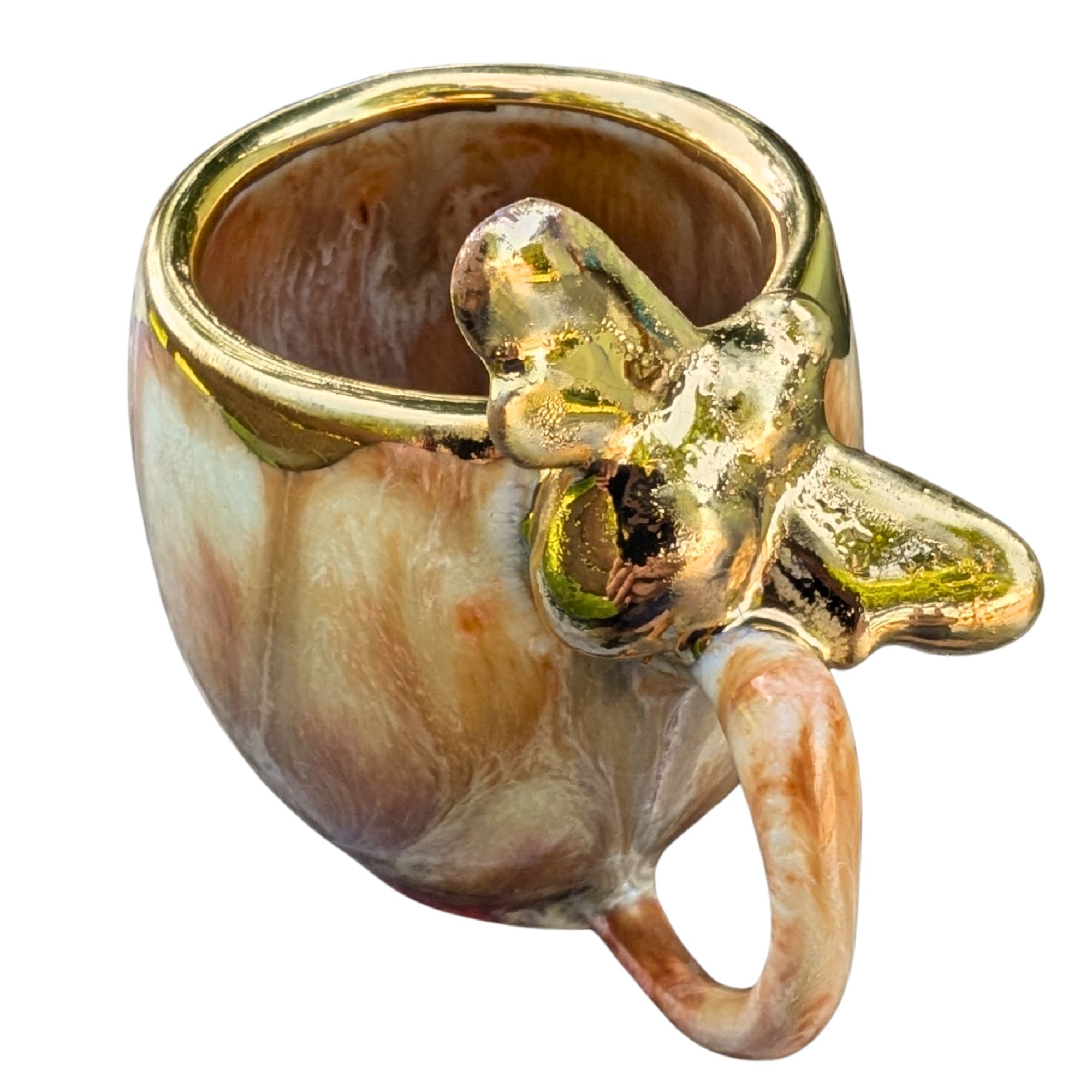 Honeybee espresso mug - Gold Luster 3oz