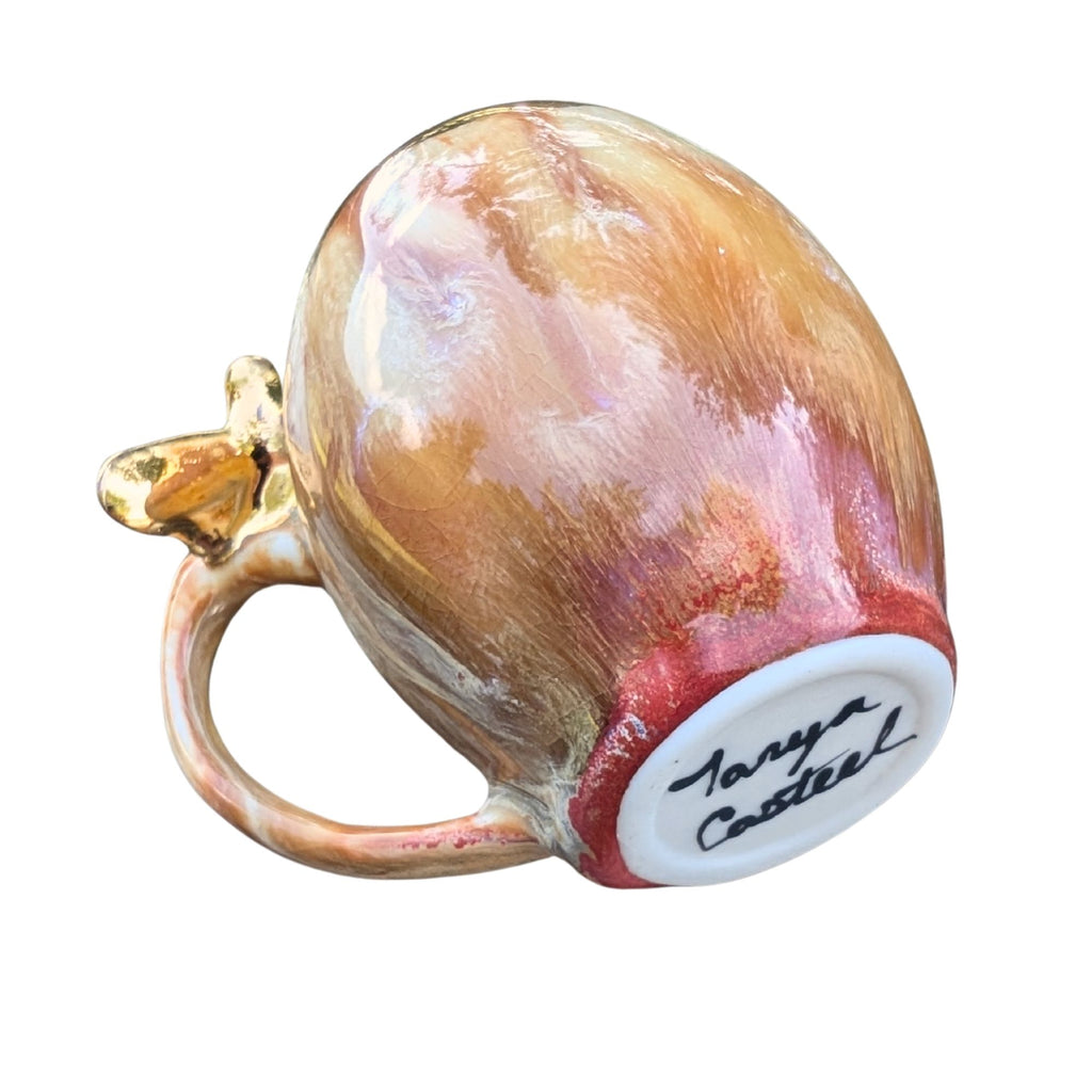 Honeybee espresso mug - Gold Luster 3oz