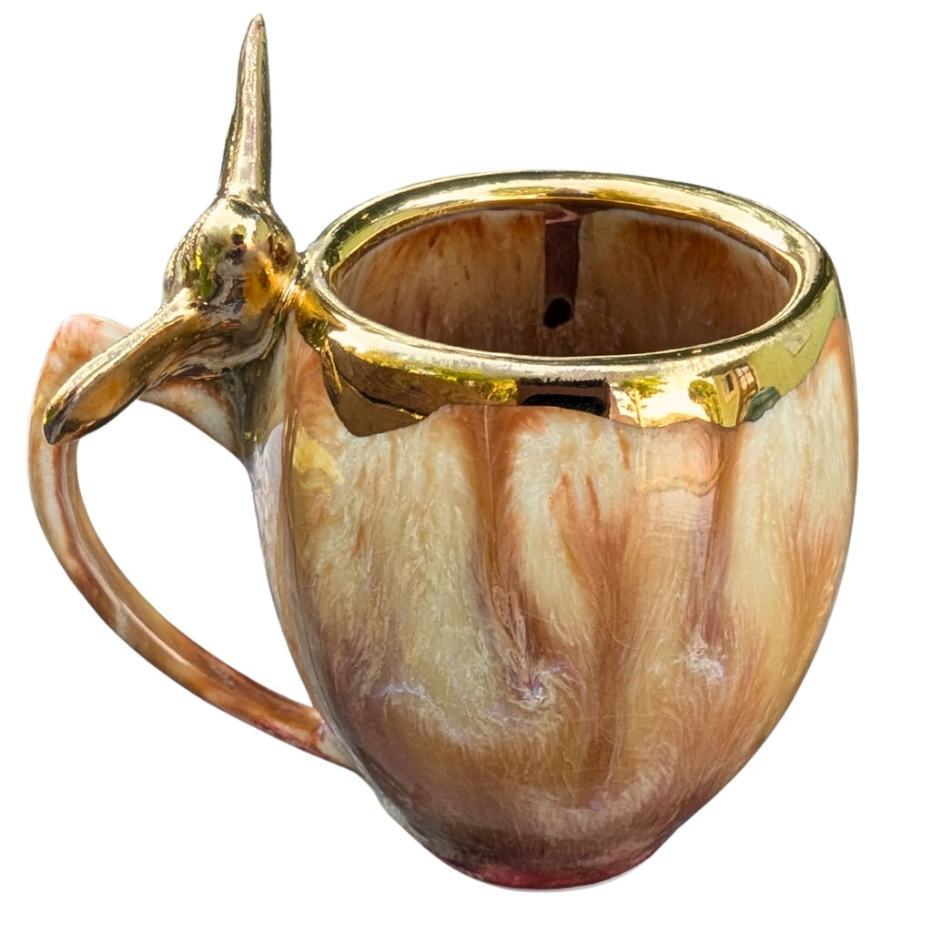 Honeybee espresso mug - Gold Luster 3oz