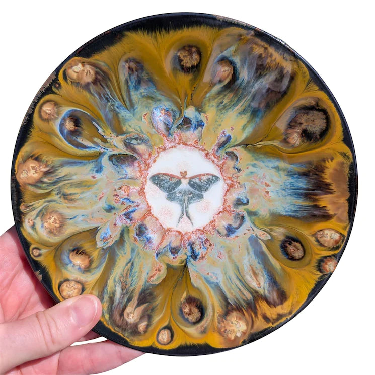 Luna Moth, Snack Plate, 6 inch