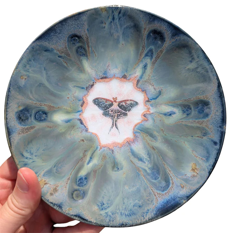 Luna Moth, Snack Plate, 6 inch