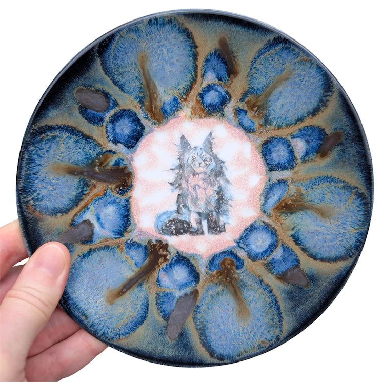 Maine Coon Cat, Snack Plate, 6 inch
