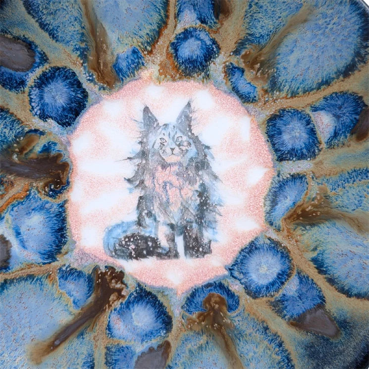 Maine Coon Cat, Snack Plate, 6 inch