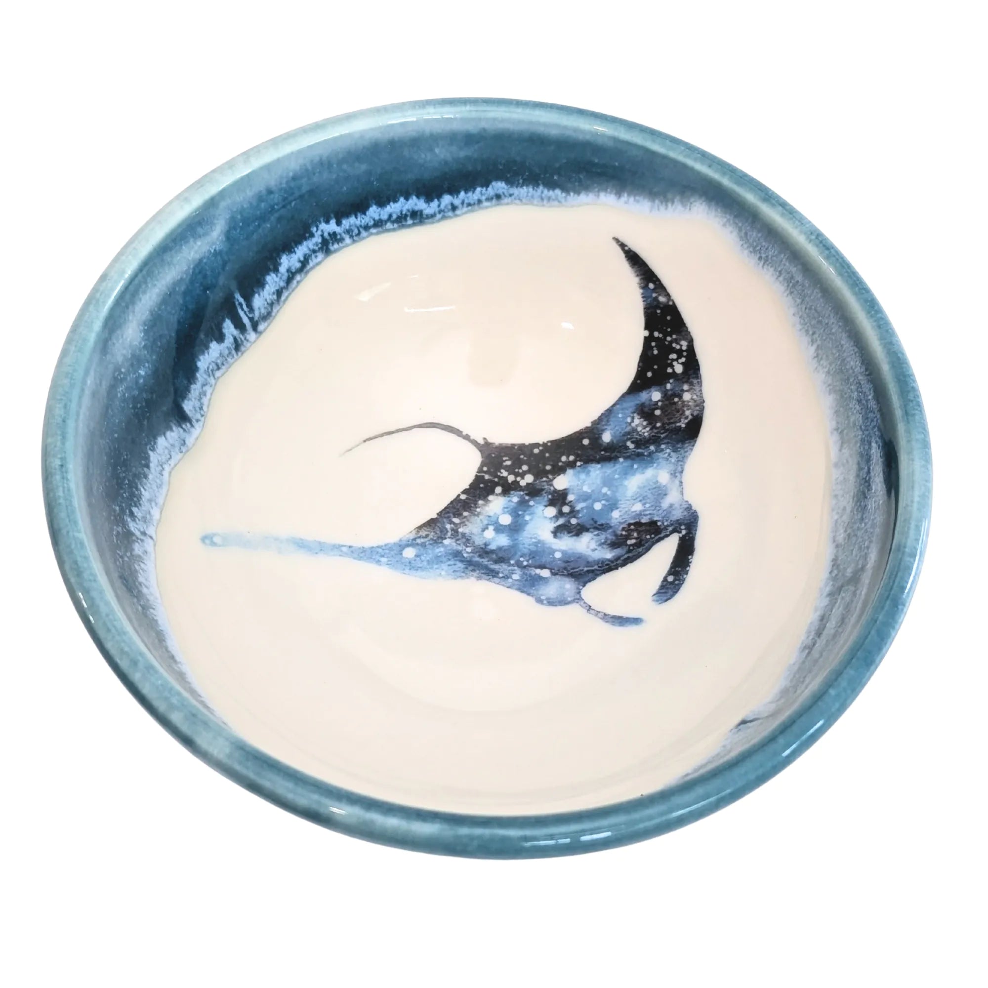 Porcelain Bowl - Manta Ray (Watercolor)