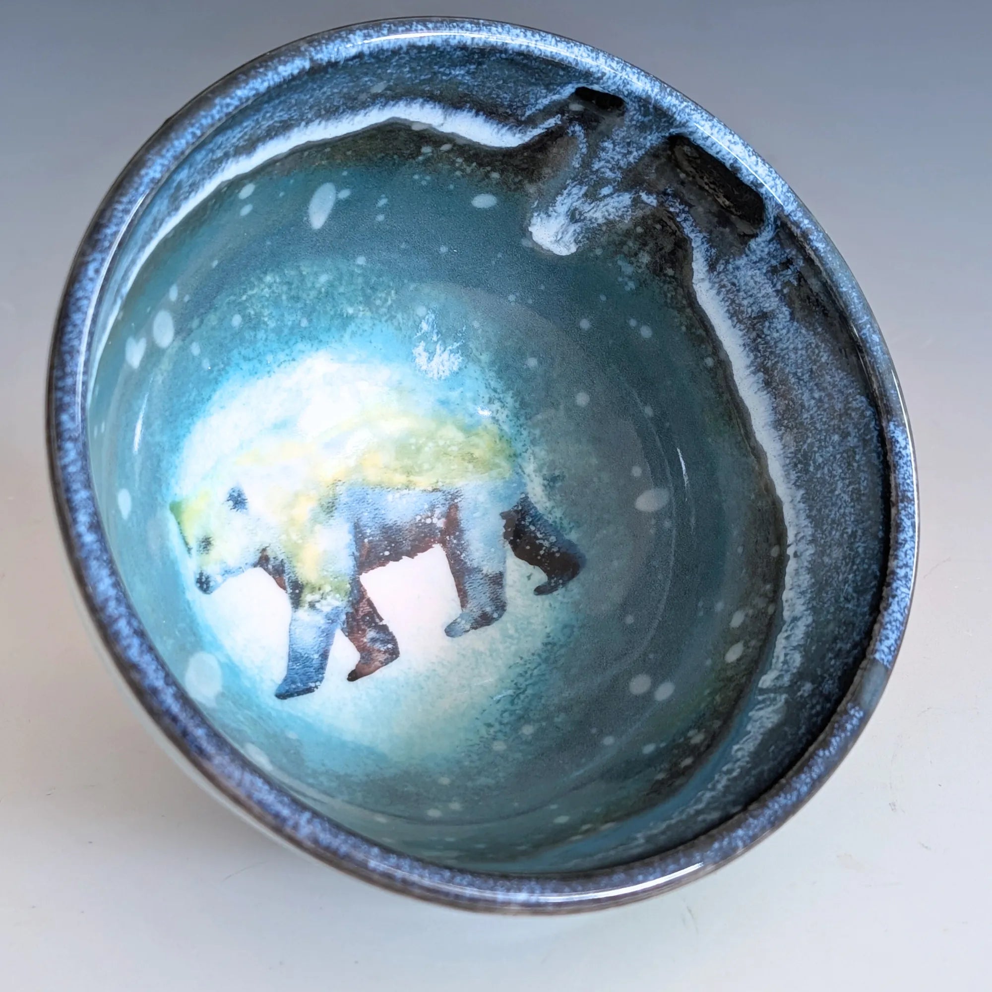 Porcelain Bowl - Polar Bear (Watercolor)