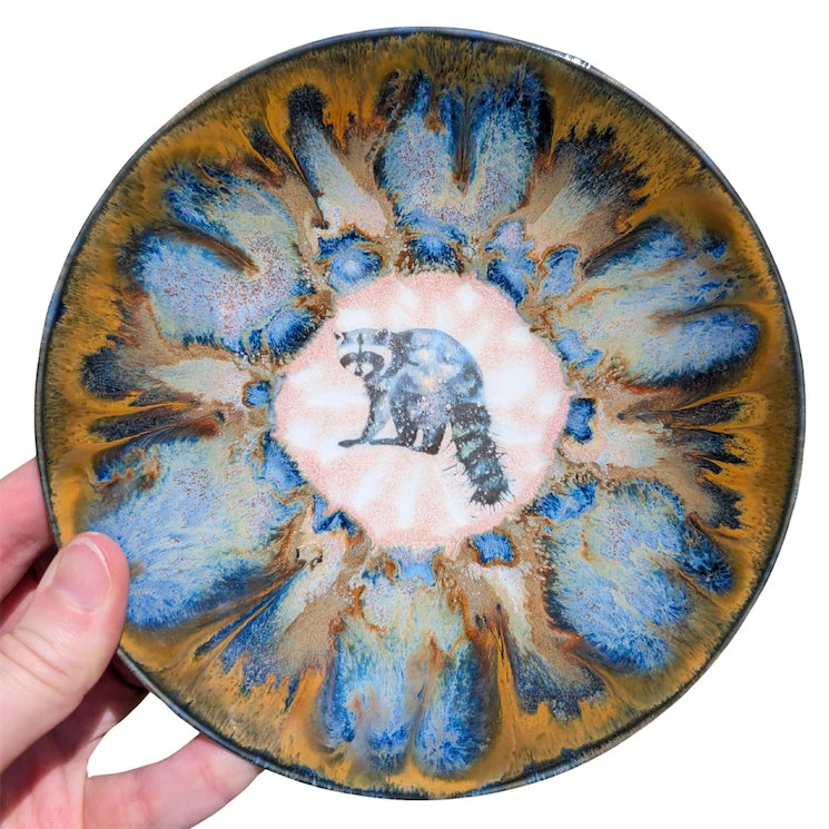 Raccoon, Snack Plate, 6 inch