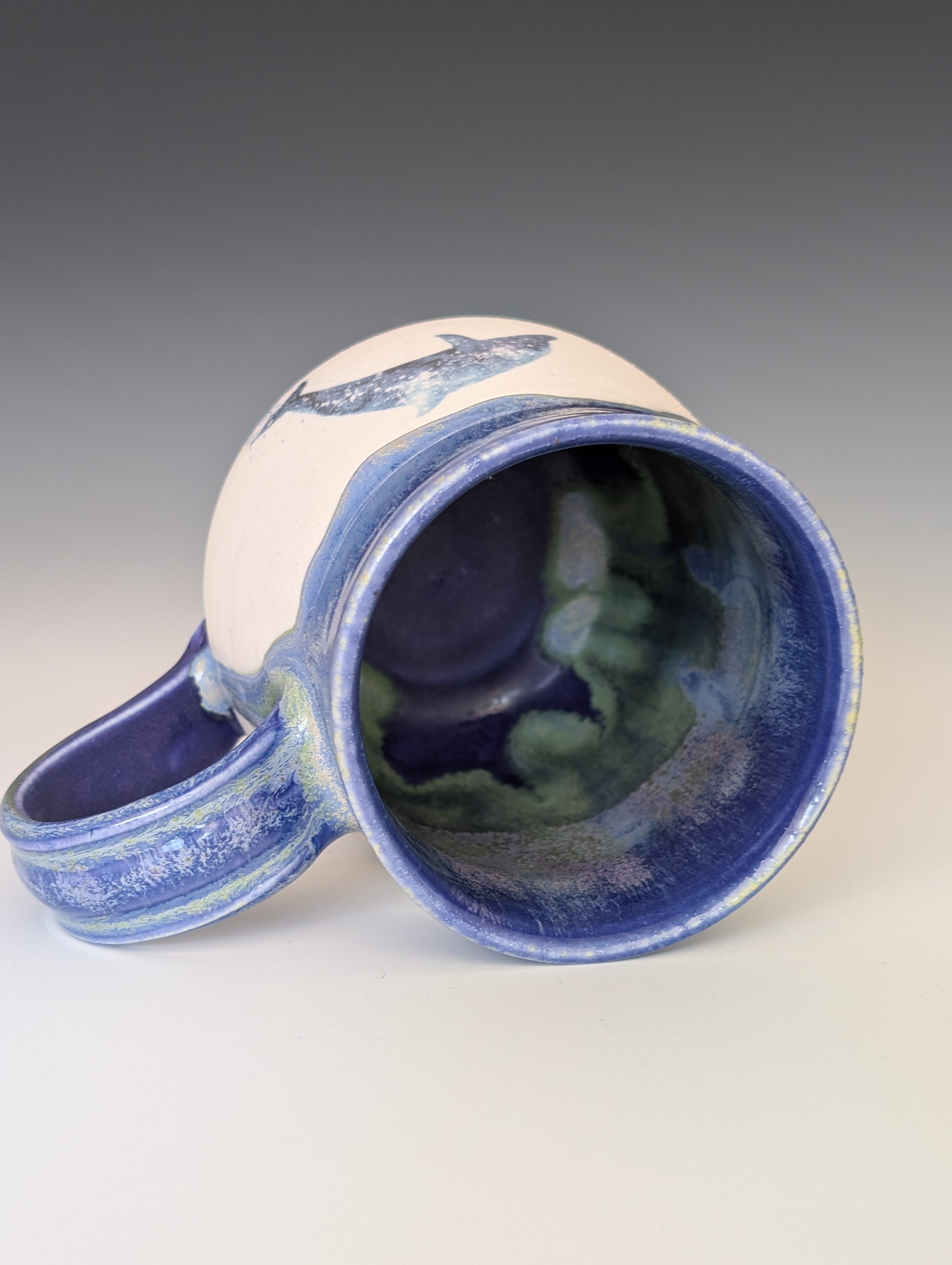 16oz Porcelain Mug - Dolphin (Watercolor)
