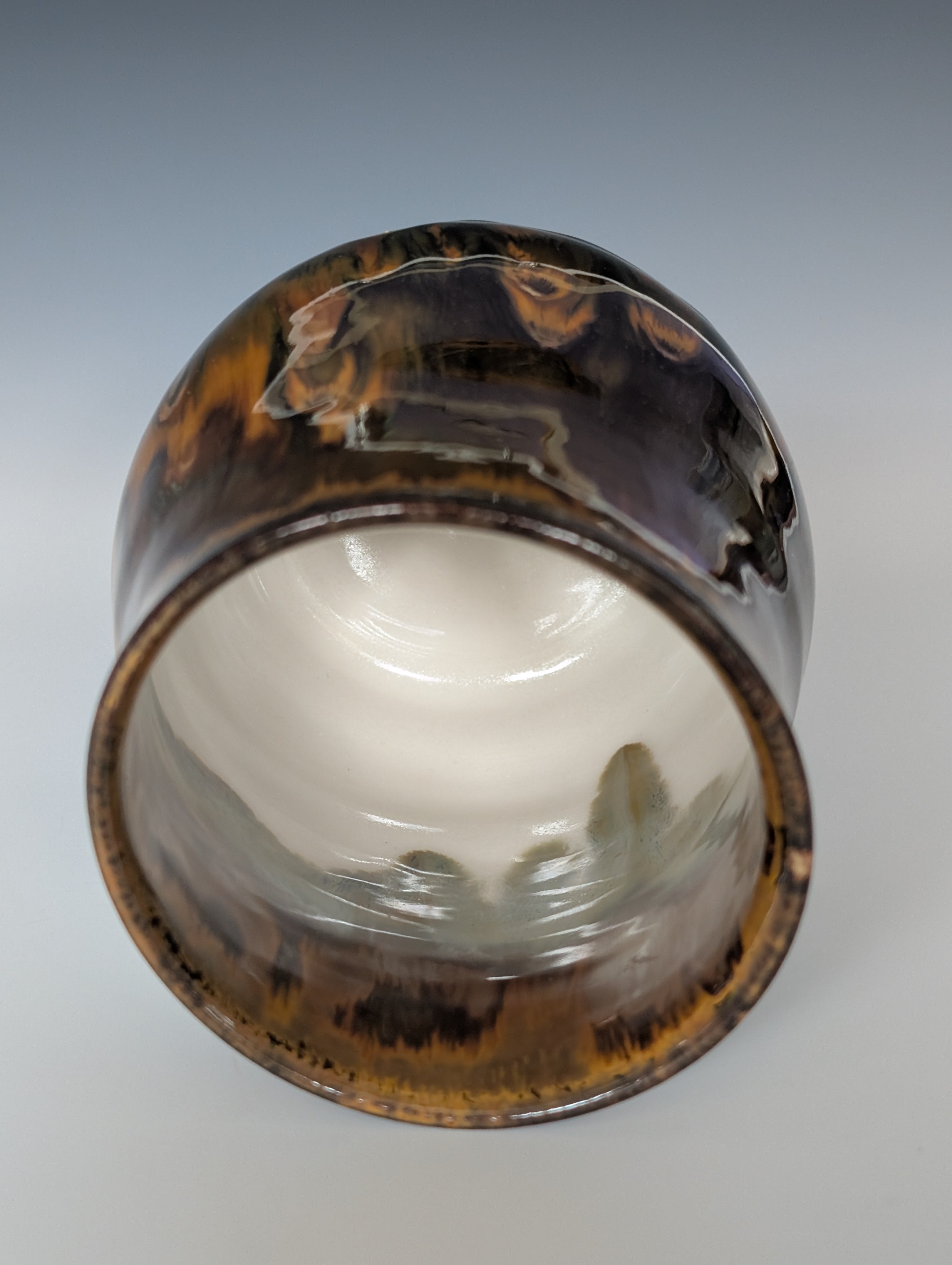 16oz Porcelain cup - Peacock (Watercolor)