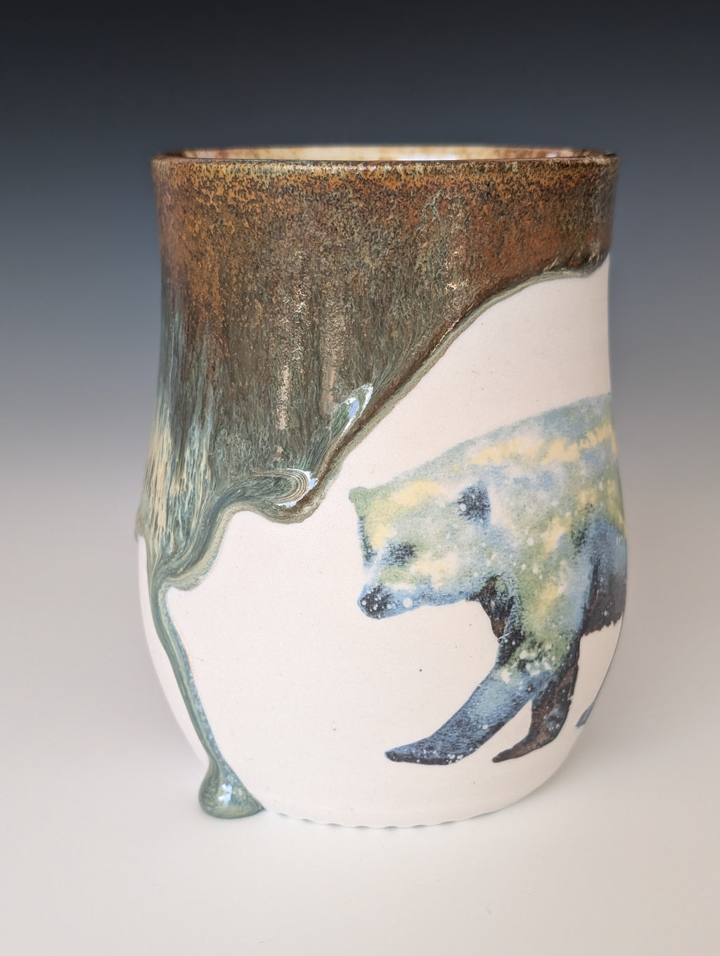 20oz Porcelain cup -  Polar Bear (Watercolor)