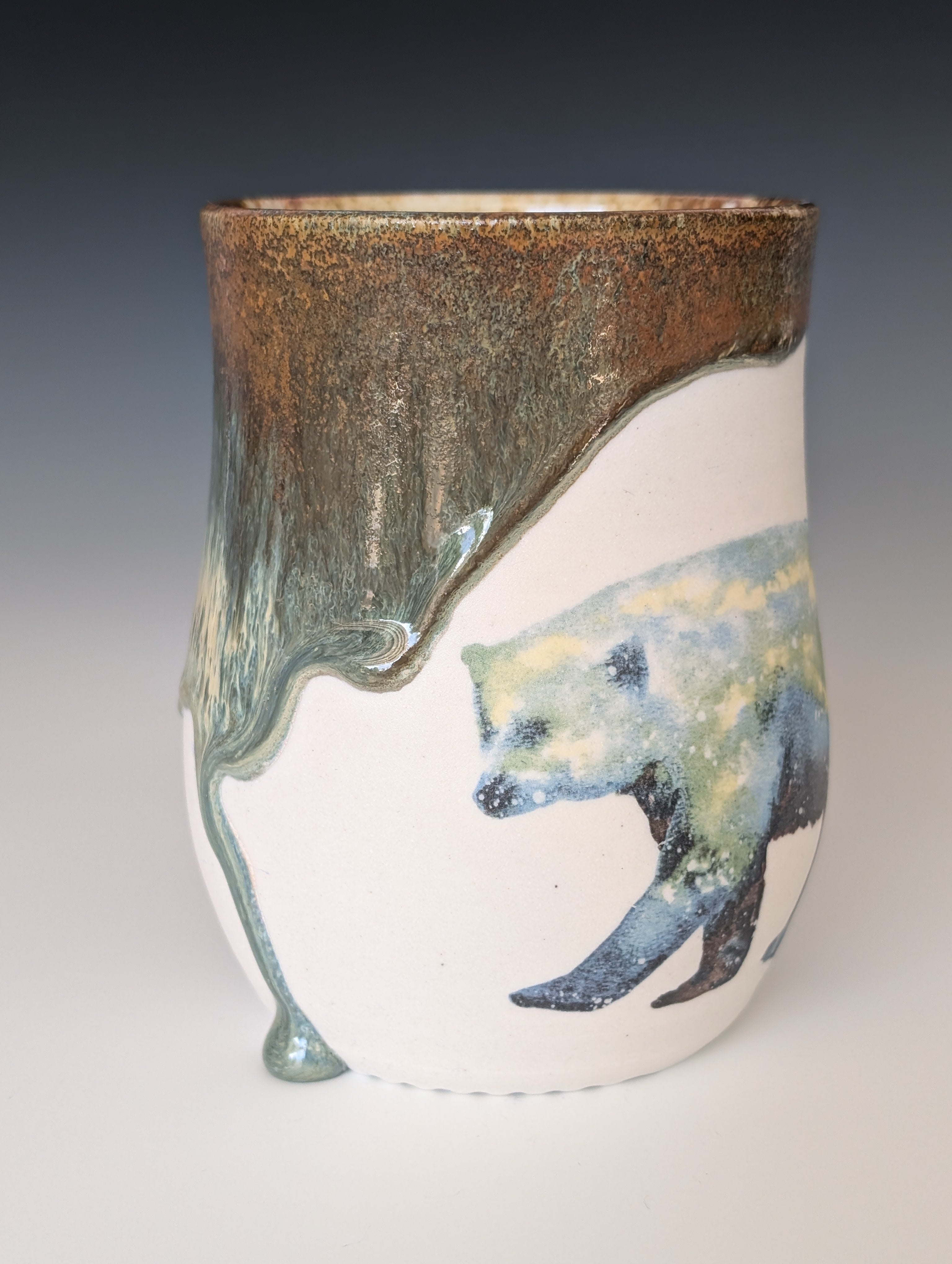 20oz Porcelain cup -  Polar Bear (Watercolor)