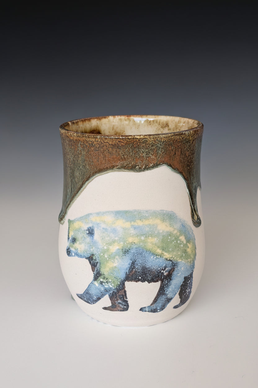 20oz Porcelain cup -  Polar Bear (Watercolor)