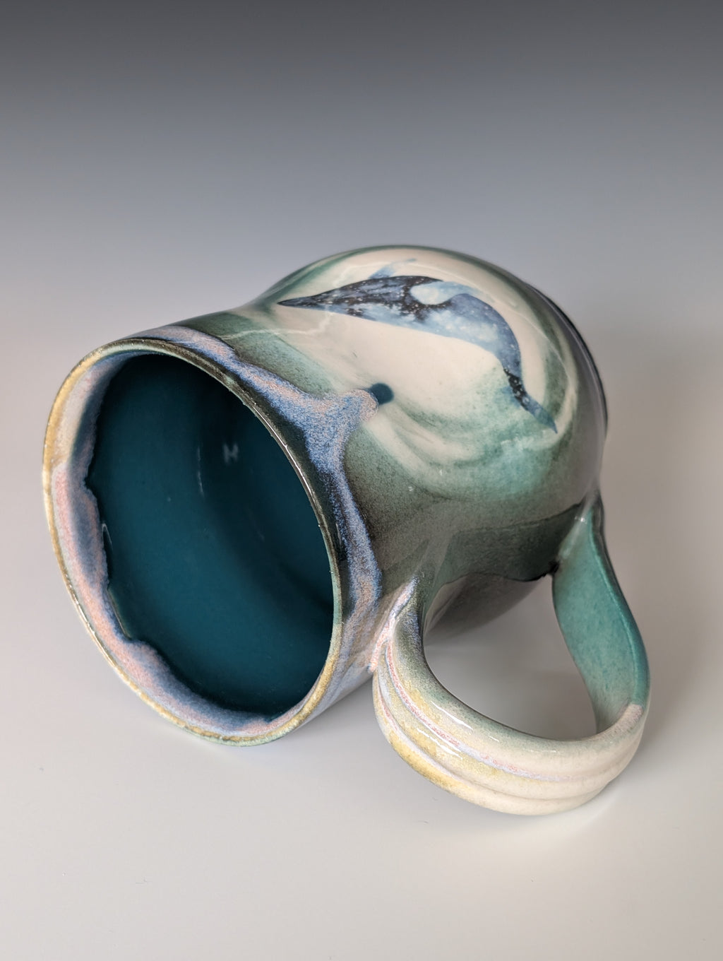 20oz Porcelain Mug - Cosmic Whale (Watercolor) l