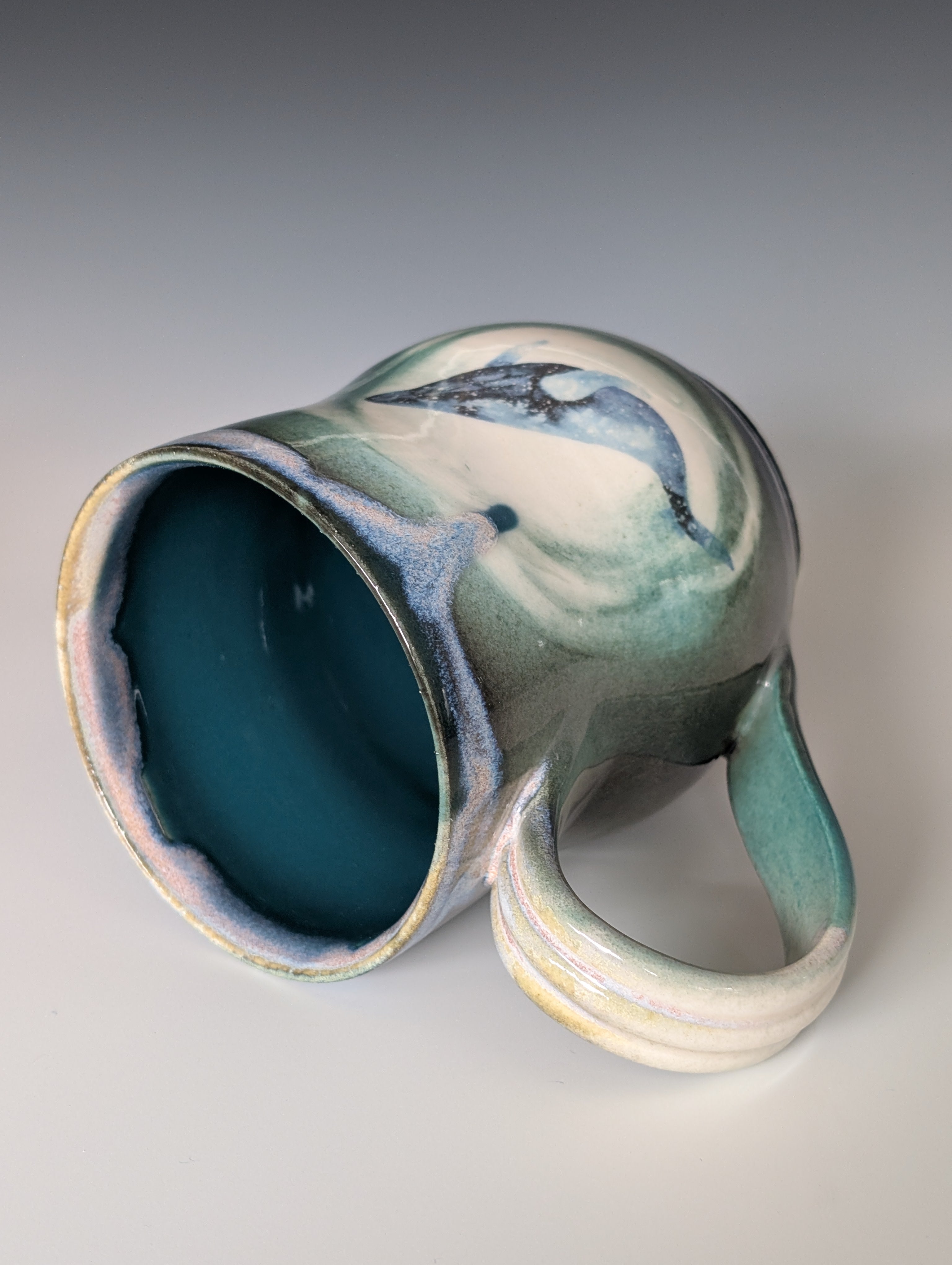 20oz Porcelain Mug - Cosmic Whale (Watercolor) l