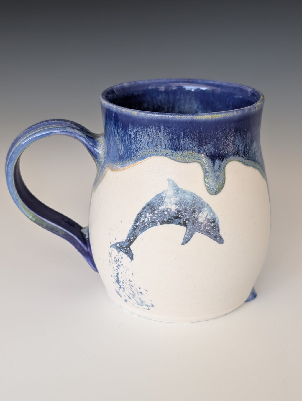 16oz Porcelain Mug - Dolphin (Watercolor)