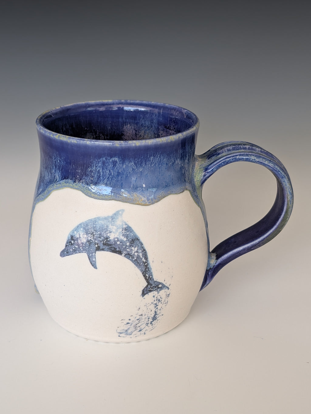 16oz Porcelain Mug - Dolphin (Watercolor)