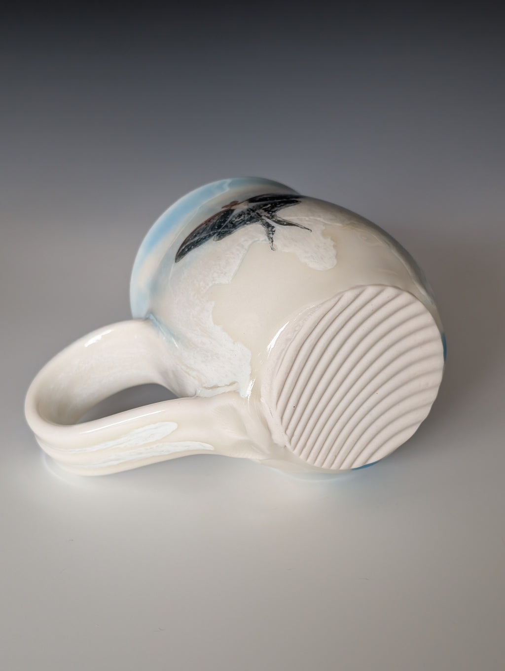 12oz Porcelain Mug - Luna Moth (Watercolor)