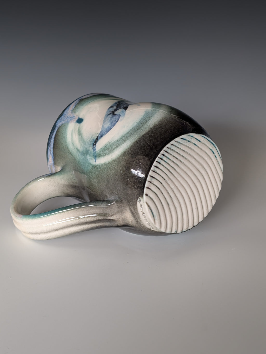 20oz Porcelain Mug - Cosmic Whale (Watercolor) l