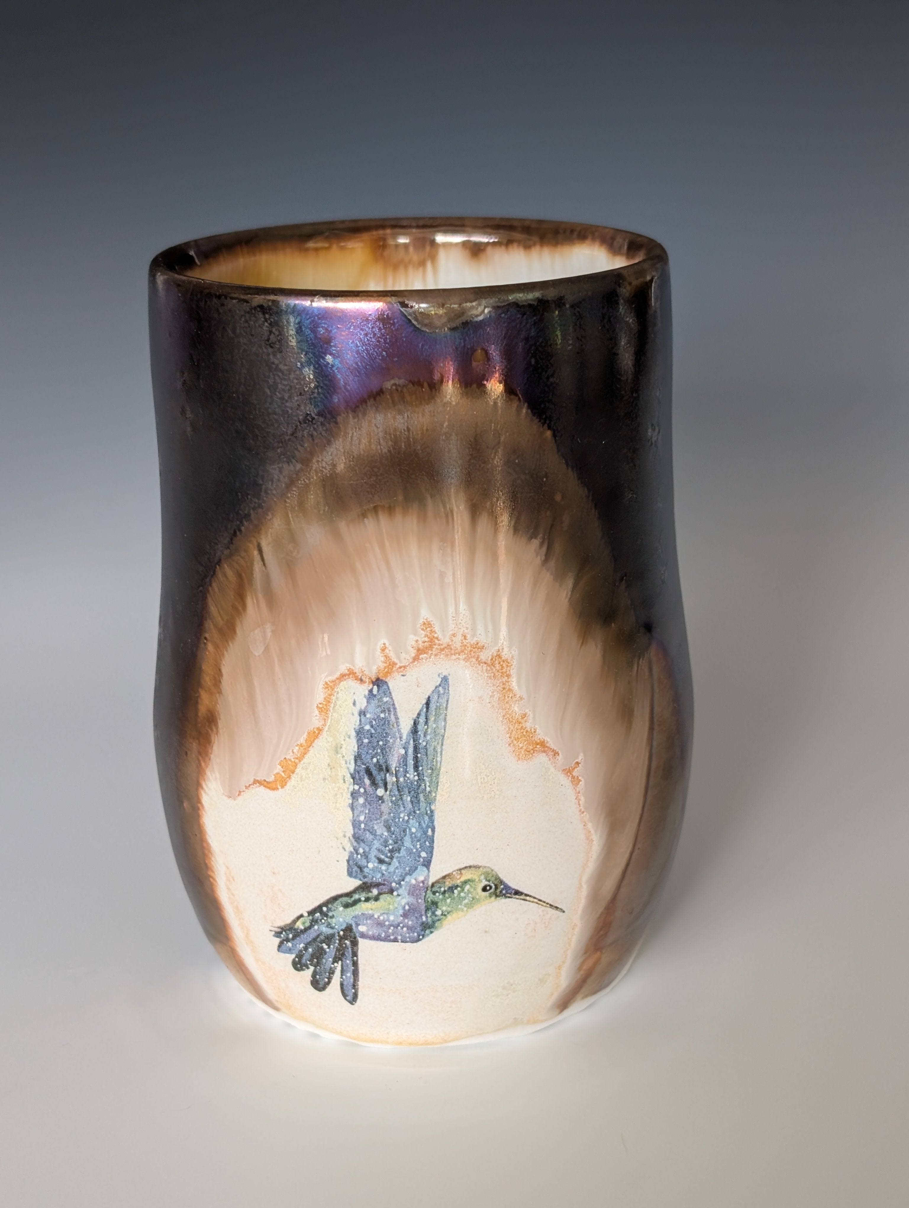20oz Porcelain cup -  Hummingbird (Watercolor)
