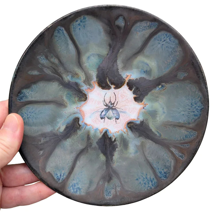 Scarab Beetle, Snack Plate, 6 inch