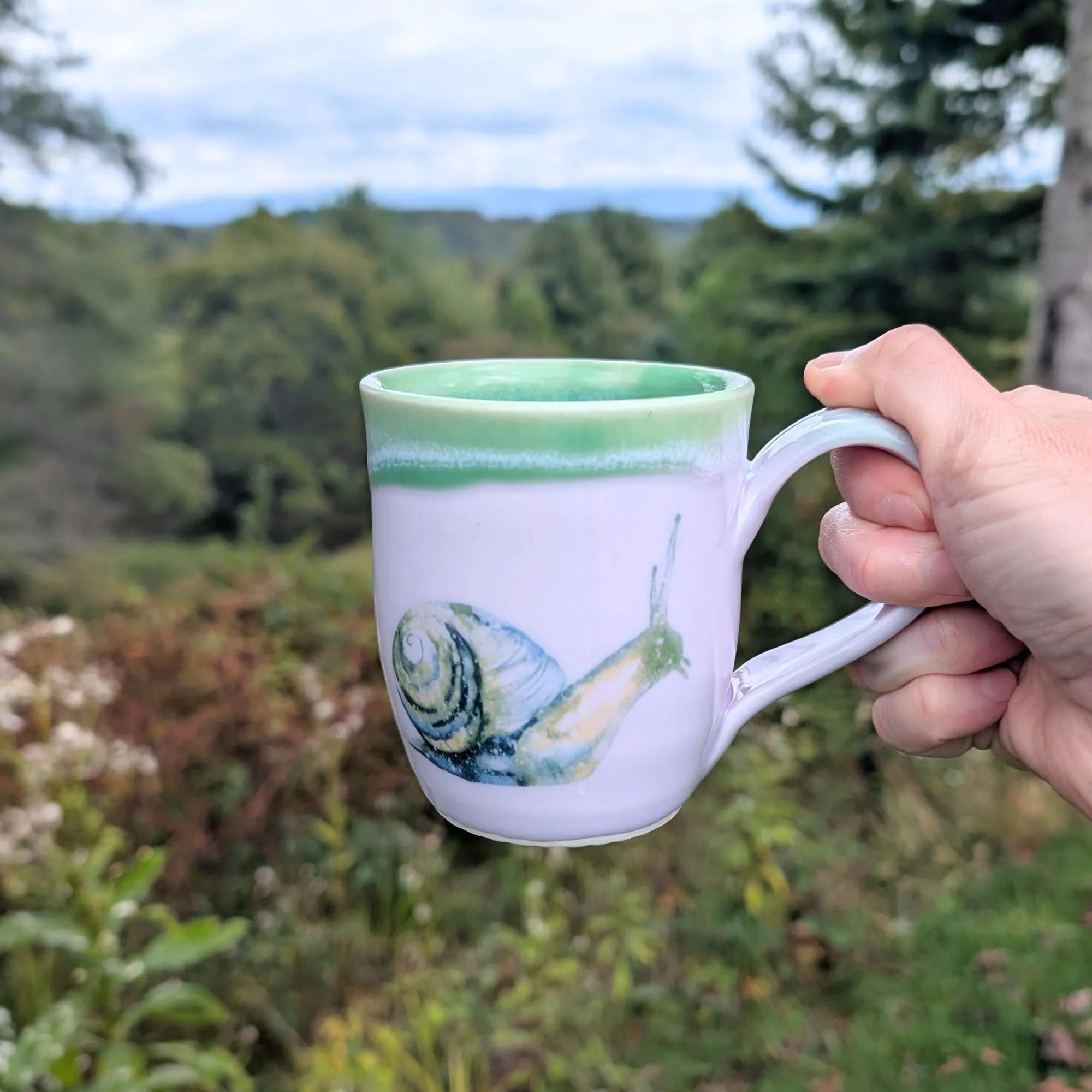 Porcelain Mug - Snail (Watercolor)